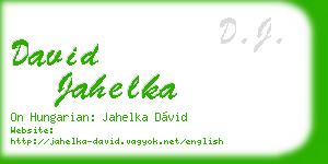 david jahelka business card